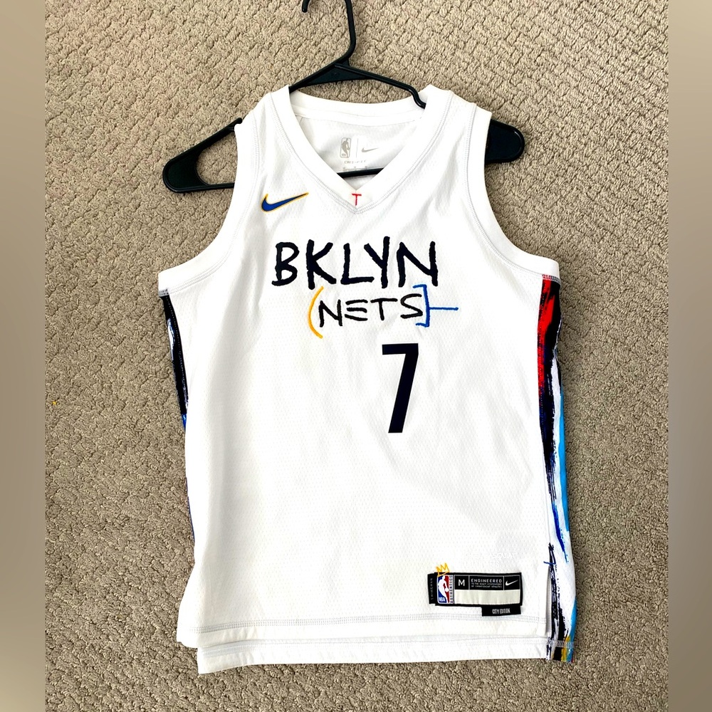 New Nike Kevin Durant #7 Brooklyn Nets Basquiat City Edition Jersey Size Medium